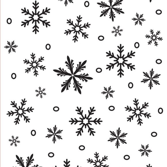 Darice 4” x 6” embossing folder - SNOWFLAKE BACKGROUND - Picture 2 of 8